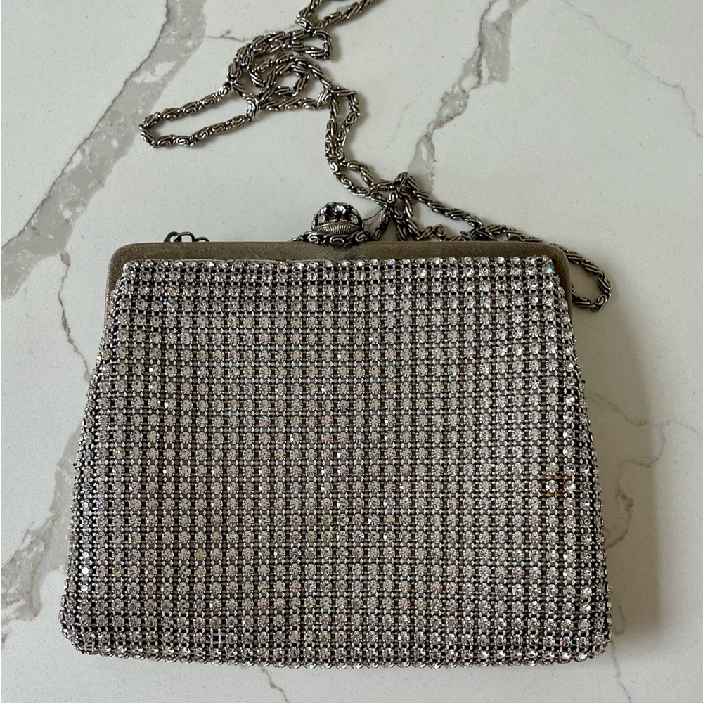 Nina Ricci Silver Metallic Mesh Clutch